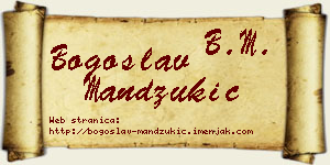 Bogoslav Mandžukić vizit kartica